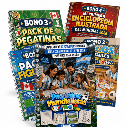 ⚽Pequeños Mundialistas + 4 bonos de regalo